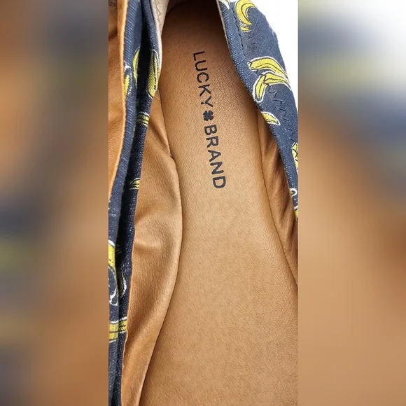 Lucky Brand GO BANANAS!!!! Dainty Low Profile Flats With Bananas - Picture 7 of 8